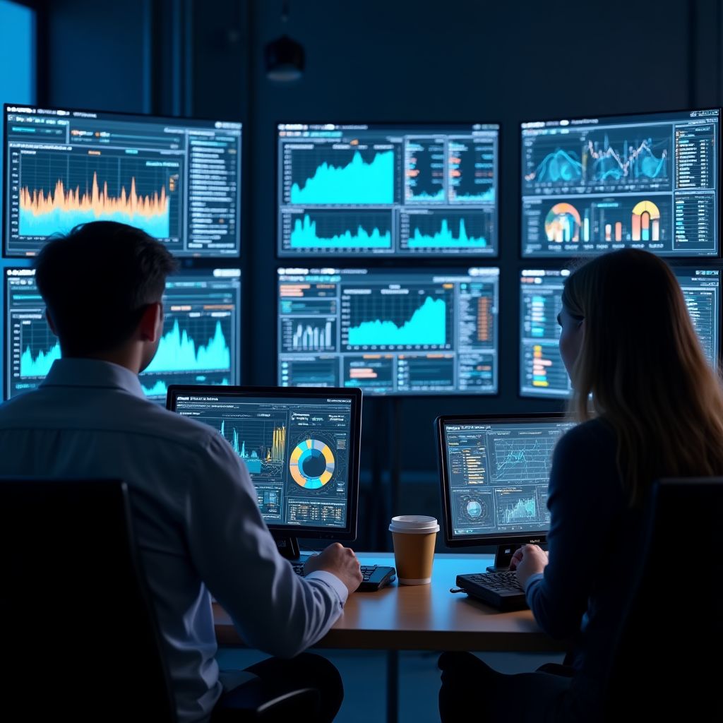 Echipa noastră analizând date despre jocuri mobile populare